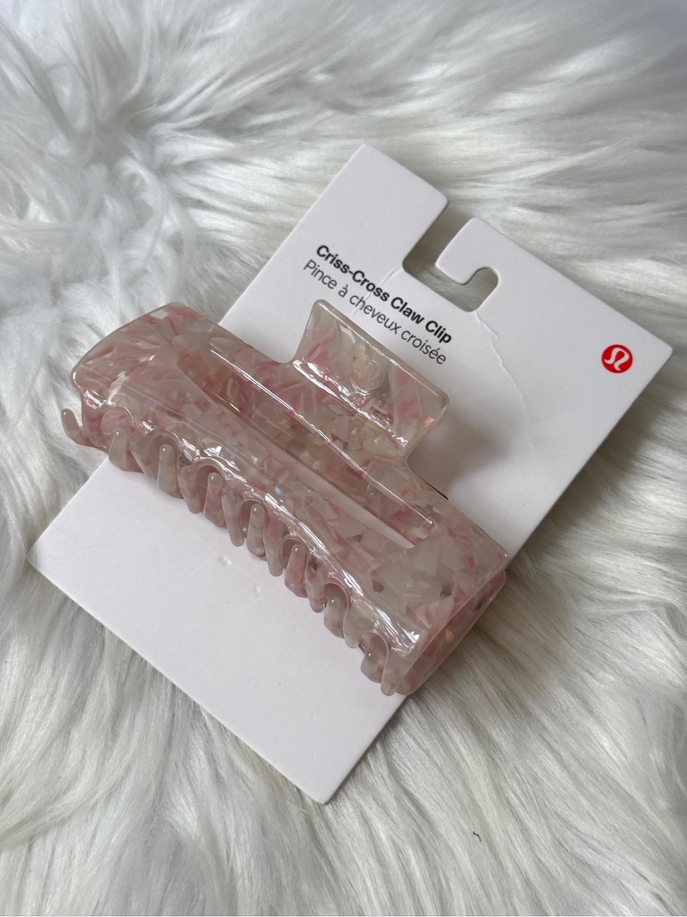 lululemon athletica Pink Criss-Cross Claw Hair Clip New